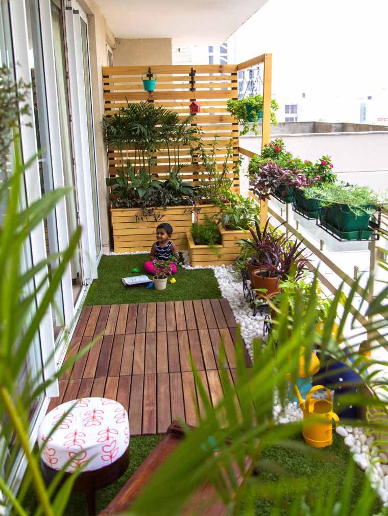 balcone deco piante per piccoli spazi